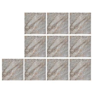 Imagem de Piso Vinilico Marmore Adesivo 10 uni Impermeavel Antiderrapante Autoco