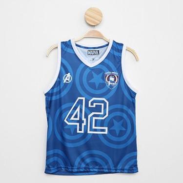 Imagem de Regata Infantil Marvel Capitão América-Unissex