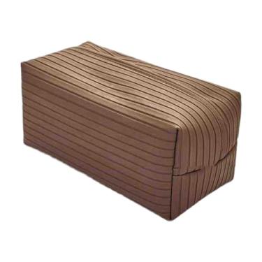 Imagem de WeiLaiKeQi Porta-lenços de couro PU com estojo para lenços, prático para guardar papel higiênico e guardanapos, ideal para mesa de cabeceira ou cômoda, Marrom