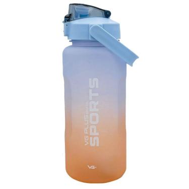 Imagem de Garrafa Squeeze Galão Plástico Com Bico 2 Litros Academia Vg+ Azul