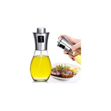 Imagem de Galheteiro Vidro com Spray, 200ml, Transparente, 22cm Altura x 6cm Diâmetro, Sistema Pulverizador para Azeite e Vinagre