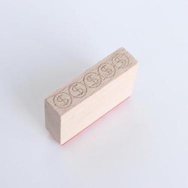 Imagem de Carimbo de borracha de sinal de cinco dólares, carimbo de base de madeira 0,4 cm x 1,6 cm para álbuns, agenda, classificação de preço, artesanato faça você mesmo, confecção de cartões, decoração de