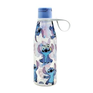 Imagem de Garrafa Infantil Stitch 530ml Plástico Com Tampa Abre Fácil Plasútil, 