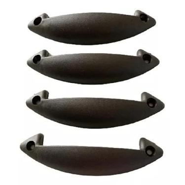 Imagem de Puxador Cama Box Bau Comoda Guarda Roupa Moveis em Geral Preto 10 Peças com Parafusos