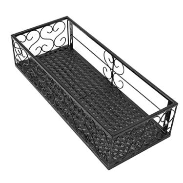 Imagem de Zerodis Prateleira para Vasos de Plantas Com Varanda de Ferro Com Suporte para Flores, Suporte Decorativo para Velas, 50 X 25 X 12 Cm, Inclui 1 e 2 para de Itens de Jardim (Adequado para grades de