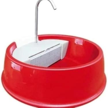 Imagem de Fonte Bebedouro Gatos Caes Automatico Joy Furacao Pet Bivolt - VERMELHA