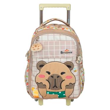 Imagem de Mochila Infantil Capivara Rodinha Menina Petit Brownie