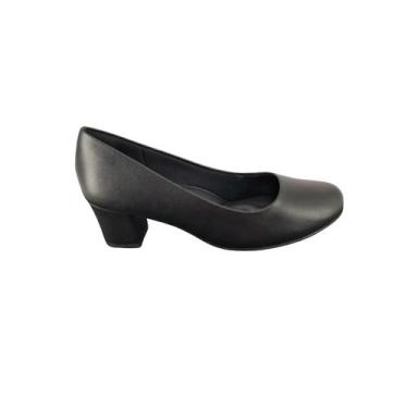 Imagem de Sapato Social Scarpin Piccadilly Feminino Macio Salto Medio, 36, Preto