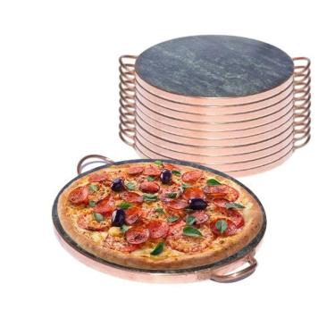 Imagem de Pedra Sabão Refratária Para Pizza 32cm - 10 Unidades