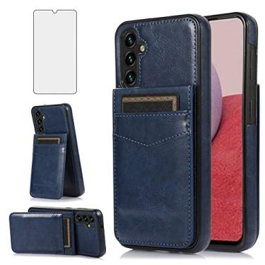 Imagem de Asuwish Capa de telefone para Samsung Galaxy A54 5G com protetor de tela de vidro temperado e suporte para cartão de crédito capa carteira suporte acessórios de celular de couro Glaxay A 54 54A SM
