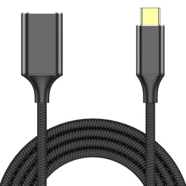 Imagem de TFAK Cabo USBA macho para USBC fêmea (3,3 pés-1 m), adaptador USB A para USB C, adaptador tipo C fêmea para macho 3.0, compatível com Samsung Galaxy S25/S24/S23, MacBook Pro/Air, LG G6 V20, todos os