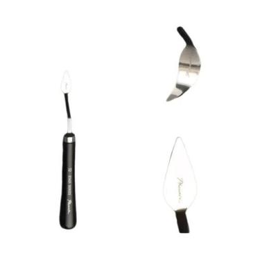 Imagem de Espátula Flexível De Aço Inoxidável Com Cabo De Madeira Para Pintura A