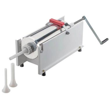 Imagem de Ensacadeira de Linguiça Manual com Fuso Malta Tubo em Inox 8 Litros com 3 Funis - 3105719