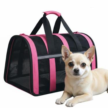 Imagem de Bolsa Transporte Pet Cachorro Gato Coelho Porquinho Da India Faixa Ref