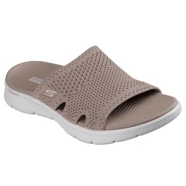 Imagem de Skechers Sandália feminina Go Walk Flex, Cinzento-acastan, 12 Wide