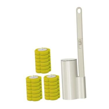 Imagem de FytStycale Cabeças de Escova de Vaso Sanitário de Reposição, Escovas de Reposição para Limpeza de Banheiros Domésticos E de Hotéis, Amarelo, Tamanho real