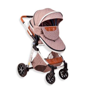 Imagem de Carrinho De Bebe Europeu Luxo 3 Em 1 Ares Marrom - Passear Baby