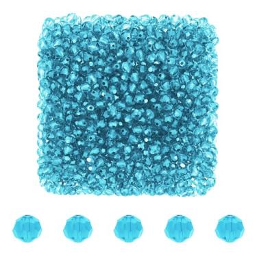 Imagem de Mandala Crafts Contas de cristal redondas água-marinha de 3 mm – 1000 contas de vidro facetadas para fabricação de joias, pulseiras, colares, brincos e contas