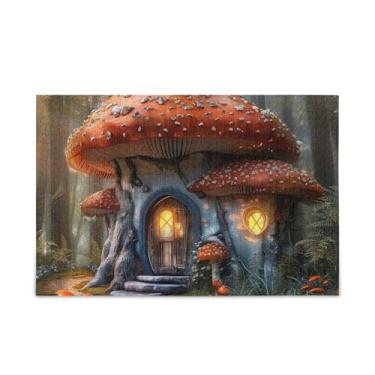 Imagem de Quebra-cabeças de 500 peças com caixa de cogumelos da floresta, composto de papel e madeira para homens com bolsa de armazenamento
