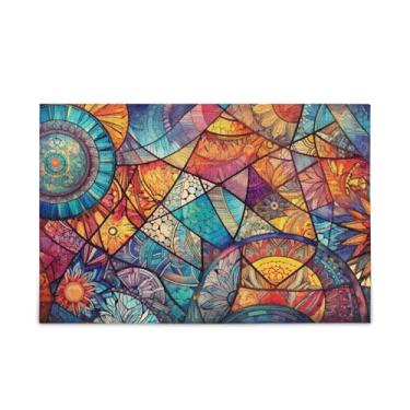 Imagem de Quebra-cabeças abstratos mandala de 500 peças, material de madeira e papel, quebra-cabeças engraçados para adultos