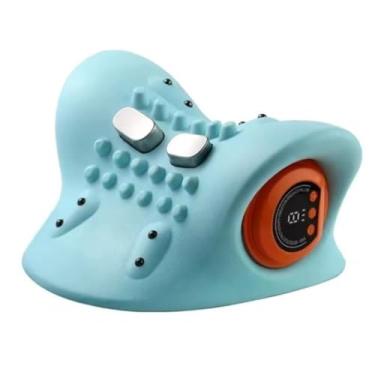 Imagem de Massageador Cervical Elétrico Pescoço Tração Pulso Aquecimento Alívio Quiropraxia Cabeça