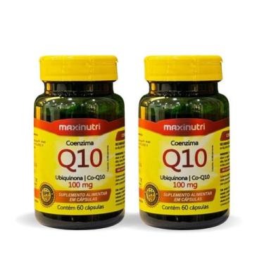 Imagem de Kit 2 Coenzima Q10 Ubiquinona 100mg 60 Cápsulas Maxinutri