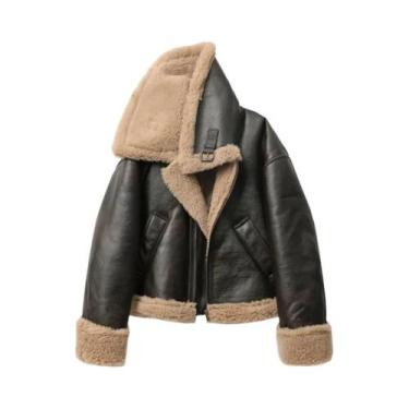 Imagem de 2025 outono inverno novo feminino engrossado quente dupla face jaqueta