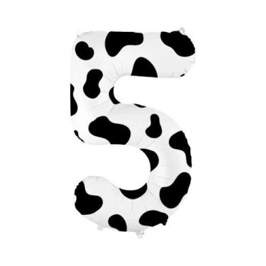 Imagem de Balão De 40 Polegadas Com Estampa De Vaca Para Festa De Aniversário In