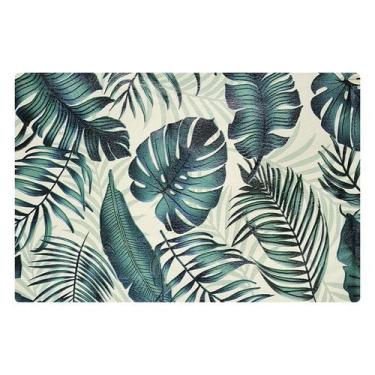 Imagem de 4 Jogo Americano Costela de Adão Folhas Impermeável PVC - Idealiza