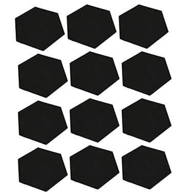 Imagem de Cryfokt Kit de Painéis de Espuma de Absorção de Som Acústico Hexagonal Agradável para Casa, Pacote de Isolamento Acústico de Redução de Ruído para Decoração de Quarto, Painéis de Fibra de Poliéster