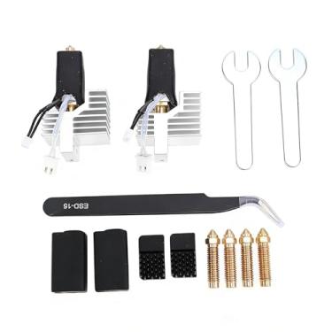Imagem de WALFRONT Hotend Ceramic Hotend Kit 0,2 Mm 0,4 Mm Hot Ends Pré-montados Com Bicos Bimetálicos de Aço Endurecido Com Tampa Extra de Silicone Escova para Impressora 3D de Carbono