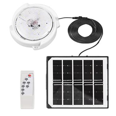 Imagem de Luzes Solares de 60W para Interior Casa Lâmpada Solar Shed 50 LED com Controle Remoto Regulável Luminária Teto Pendente Jardim Galpão Garagem