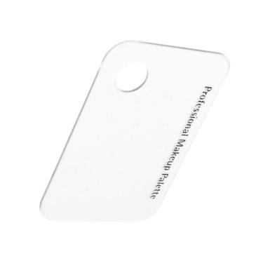 Imagem de Generic "Paleta de Maquiagem Acrílica Com Espátula para Criar Cores Personalizadas, Fácil de Limpar e Reutilizável, Perfeita para Uso Doméstico e Profissional, Espátula de Aço Inoxidável de 5,9" para maquiadores"