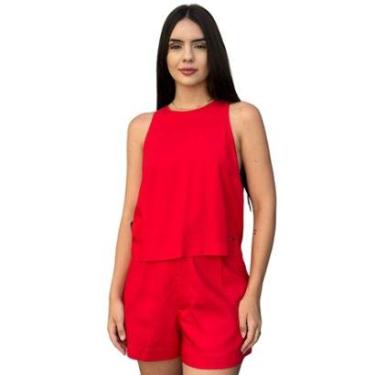 Imagem de Blusa Feminina Fluida Encurtada Color Colcci-Feminino