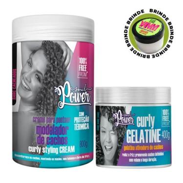 Imagem de Kit Soul Power Curly Styling Cream 800g + Curly Gelatine + B
