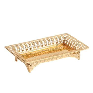 Imagem de SiaBiced Bandeja de metal para servir frutas, centro de mesa, fruteira, suporte para bolo, ideal para chá de panela, formatura, recepção e aniversário.