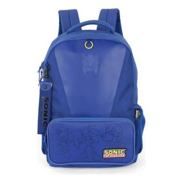 Imagem de Mochila De Costas Juvenil Sonic Com Chaveiro - Luxcel