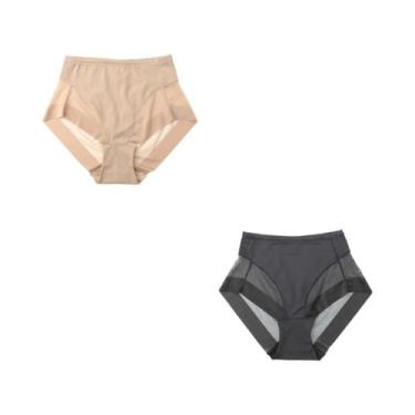Imagem de Calcinhas Sem Costura De Cintura Alta Para Mulheres, Controle De Barri