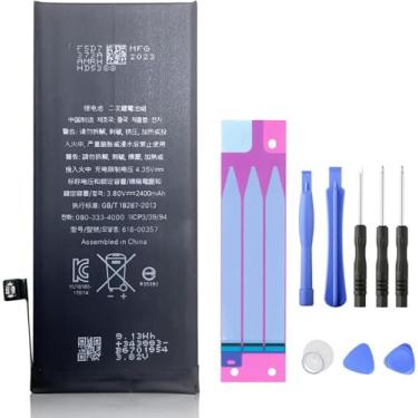 Imagem de Bateria do portátil adequada para Compatible for 3.8V 9.12Wh 2400mAh 616-00357 iPhone 8 A1905 A1863 A1906 with Installation Tools