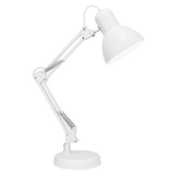 Imagem de Luminária de mesa articulável branca com base e garra e27 - Luminatti