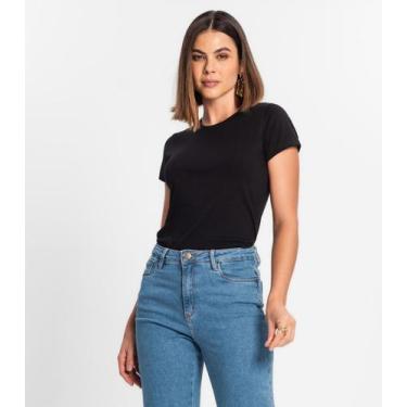 Imagem de Blusa Feminina Cotton Leve Básica Rovitex Preto, M, Preto