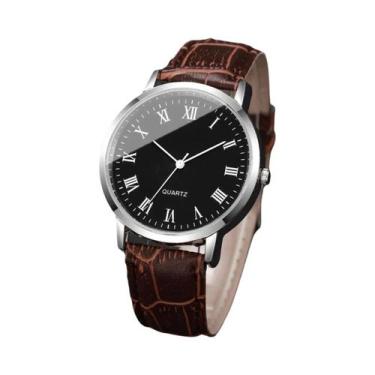 Imagem de Relógio De Pulso Masculino Casual Com Pulseira De Couro Quartz Relógio