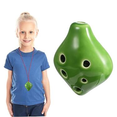 Imagem de BESTonZON Mini ocarina de cerâmica alto com partitura musical e colar, instrumento fácil para iniciantes para adultos e pingente em forma de morango para prática e uso elegante