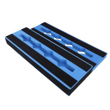 Imagem de Alomejor Placa de Pedal de Guitarra, Placa Antiderrapante de EVA Azul Com Design Estável e Grande Capacidade para 6-10 Pedais Com Alças Laterais