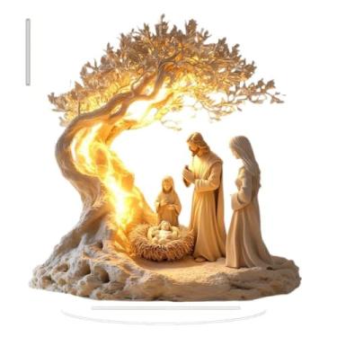 Imagem de Decoração de Mesa Jesus Sagrada Família Acrílico Ornamento 2D Pingente para Ambiente Sagrado e Aconchegante Propósito Decorativo Comemorativo