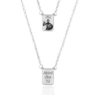 Imagem de Colar Escapulário de Aço Orixá Obá Aço Inox