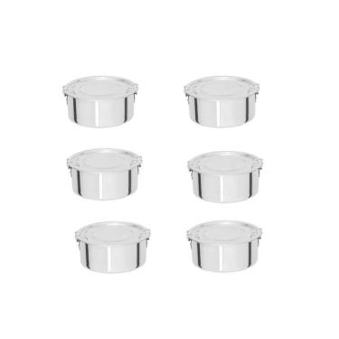 Imagem de Kit de Marmita Redonda de Alimento 1,2 Litros 06 Unidades