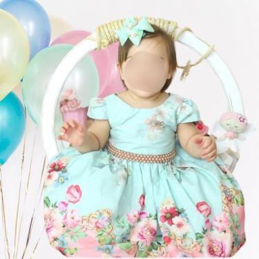 Imagem de Vestido infantil Fada e jardim Floral verde jardim das fadas - Ma Cher