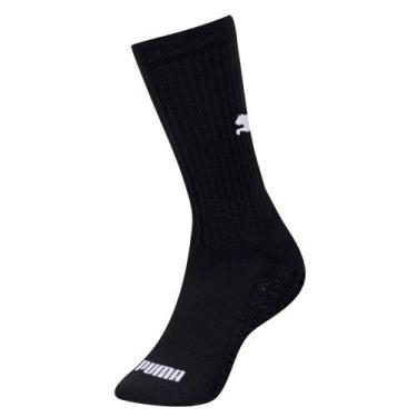 Imagem de Meia Puma Esportiva Antiderrapante Futebol 39/43, Preto, 39-43