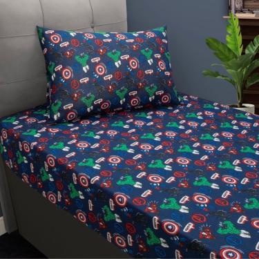 Imagem de Jogo Lençol Avengers Vingadores 2 Peças Menino Com Elástico